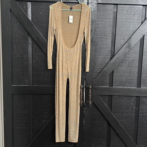 Windsor Gold Rhinestone Jumpsuit - Picture 3 of 5